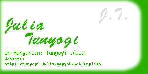 julia tunyogi business card